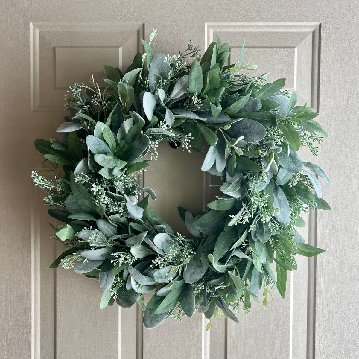 Lambs Ear & Olive Leaf Wreath – Maine Wreaths & Design